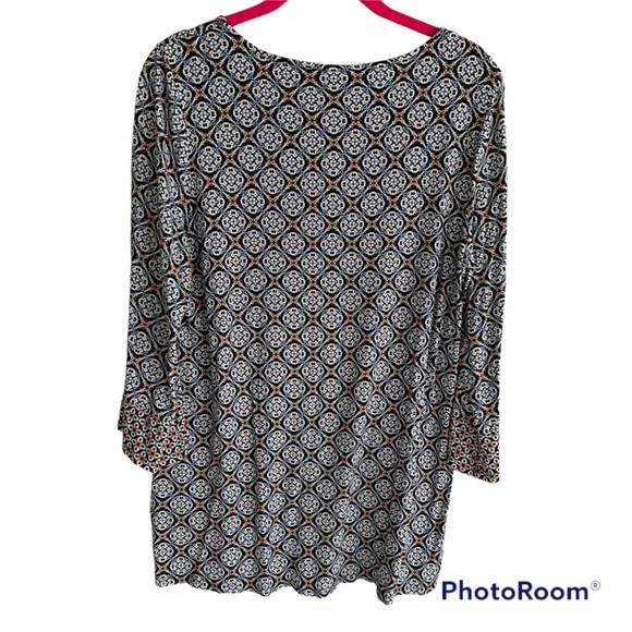 J.Jill Wearever‎ Collection Geometric Ladies Casual Career Tunic Top, M - Picture 2 of 6